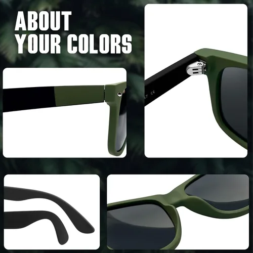 Vista 5 de Joopin Gafas de sol cuadradas polarizadas con protección UV para hombre y mujer