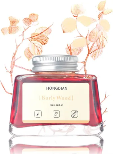 Vista 14 de Asvine Hongdian Pluma estilográfica con tinta embotellada Azul, Botella de tinta de 60ml para pluma estilográfica sin carbono