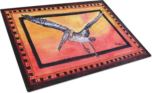 Vista 35 de Caroline's Treasures 1002LCB Barq's, Crabs and Spices Tabla de cortar de vidrio grande decorativa de vidrio templado Tabla de cortar y servir