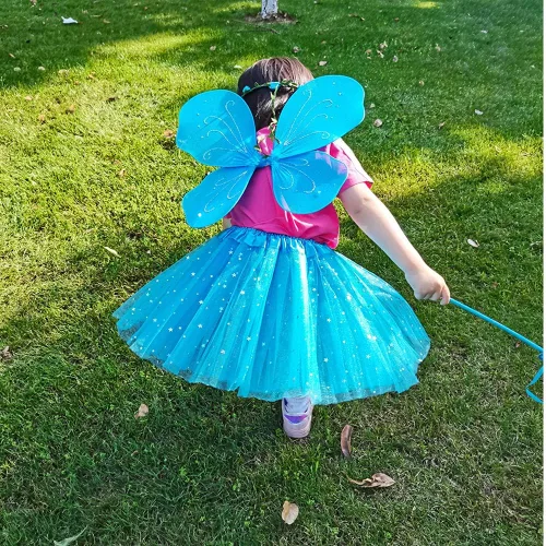 Vista 3 de Disfraz de mariposa para niñas, disfraz de hada, fiesta de cumpleaños, disfraz para Halloween