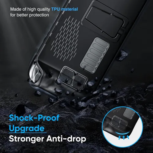Vista 4 de Funda de vapor compatible con la cubierta de vapor Stream Deck Cover Protector de vapor Deck Stand 4 en 1 Juego de protector de panel táctil