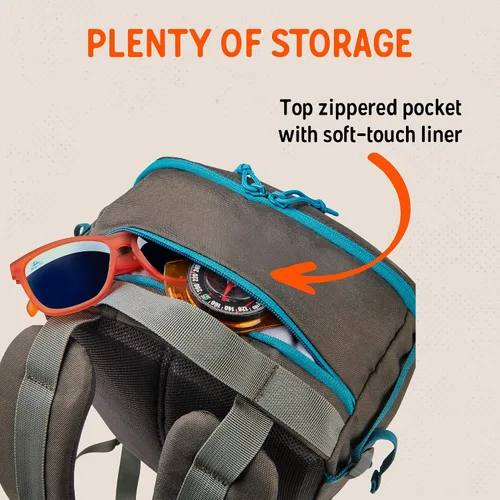 Vista 8 de Mochila de Senderismo Diurno Kelty Asher, Capacidad de 18-85 Litros, Mochila de Senderismo, Mochilero y Viaje para Hombres y Mujeres, Compatible