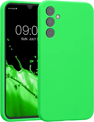 Vista 186 de kwmobile Funda compatible con Samsung Galaxy A13 4G - Funda delgada de silicona TPU - Acabado suave al tacto - Amarillo radiante