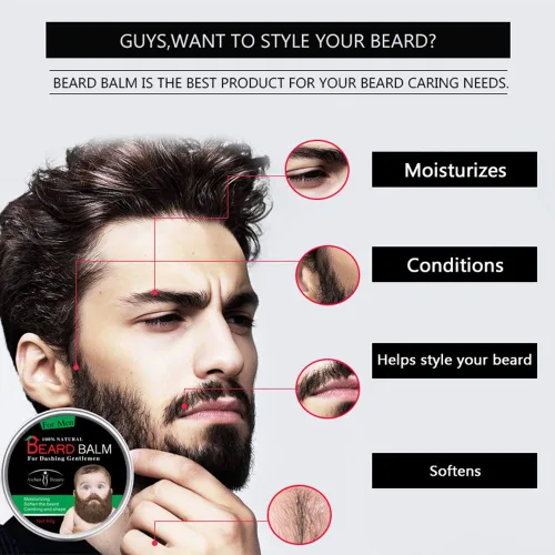 Vista 6 de AICHUN BEAUTY Cuidado de la barba para hombres Hidratante Cera orgánica de crecimiento 100% bálsamo natural para barba para hombres 2.11 oz