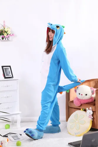 Vista 4 de Honeystore, piyama de disfraz de dinosaurio para Halloween, una pieza, unisex