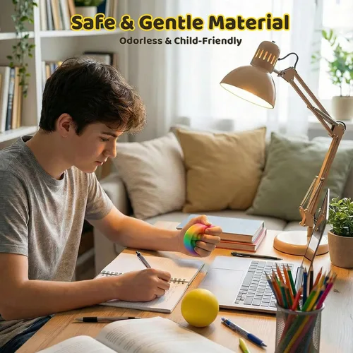 Vista 6 de LovesTown 5 piezas de bolas de estrés para adultos, juguetes de apretar para niños, bolas sensoriales de juguetes de alivio del estrés, regalos