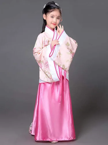 Vista 2 de Lazutom Vestido de fiesta de Navidad tradicional Hanfu para niña