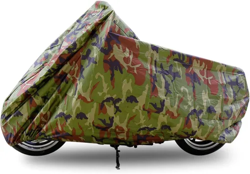 Vista 2 de uxcell L 190T - Funda para motocicleta y scooter camuflaje al aire libre a prueba de polvo de 86 pulgadas para Yamaha