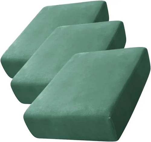 Vista 64 de CONRUSER Funda de cojín elástica de terciopelo suave, funda de cojín de felpa de terciopelo suave, fundas de sofá, protector de muebles con parte