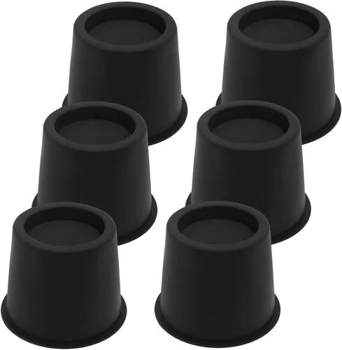 Vista 14 de Paquete de 4 Elevadores de Muebles Elevadores de Cama Negros de 2 Pulgadas, Elevadores de Cama para Sofá, Sillón, Escritorio, Elevadores de Marco