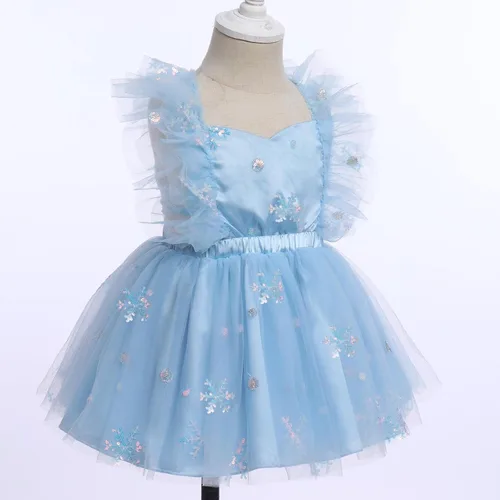 Vista 3 de IDOPIP Vestido de tutú de mariposa para bebé, sin mangas, sin espalda, de encaje, princesa, vestido de fiesta de cumpleaños con diadema