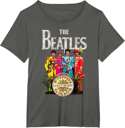 Vista 40 de The Beatles Sgt. Pepper's Lonely Hearts Camiseta de manga corta Negro