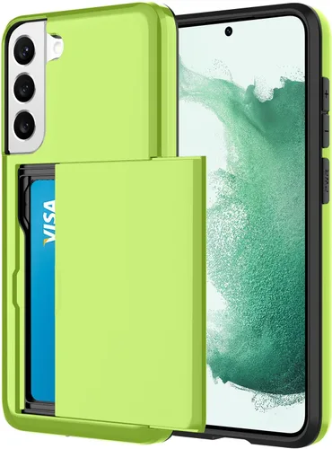 Vista 8 de Funda tipo cartera para Samsung Galaxy S22 con ranura para 2 tarjetas de crédito Funda a prueba de golpes Hybrid Heavy Duty Protection Armor Funda