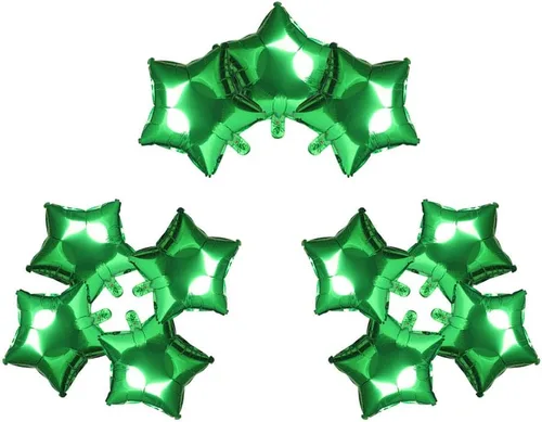 Vista 5 de 20 globos de estrella verde de 18 pulgadas, globos de papel de aluminio con estrella de Mylar para boda, cumpleaños, baby shower, primavera