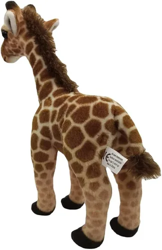 Vista 5 de GracesDawn Muñeca de jirafa marrón, jirafa de peluche grande, adecuada para temática de selva, decoración, abrazo, regalo ideal para niños de 12.5