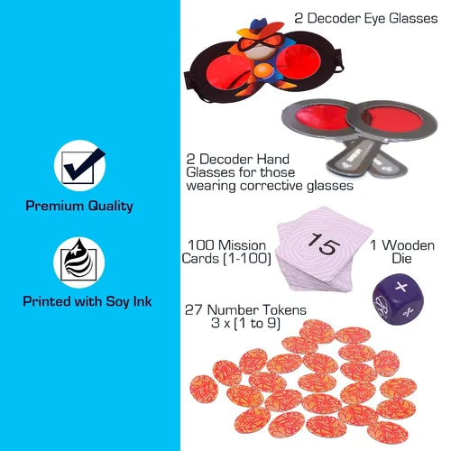 Vista 5 de Chalk & Chuckles Super Math Spy Board Game para niños de 8 a 12 años Practica multiplicación, división, suma y resta Juguete de matemáticas STEM
