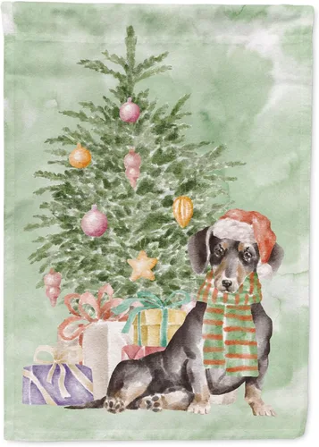 Vista 60 de Caroline's Treasures CK8213GF Bulldog Inglés #2 Regalos de Navidad y árbol de jardín Bandera de buzón Bandera decorativa para patio exterior, patio
