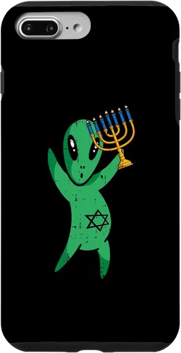 Vista 9 de Funda para iPhone 15 Alien Menorah Hanukkah Star Of David Janukah Jewish Holiday Case
