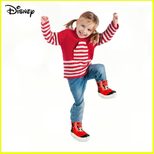 Vista 5 de Disney Botas de goma impermeables fáciles de meter de altura media para niña Minnie Mouse