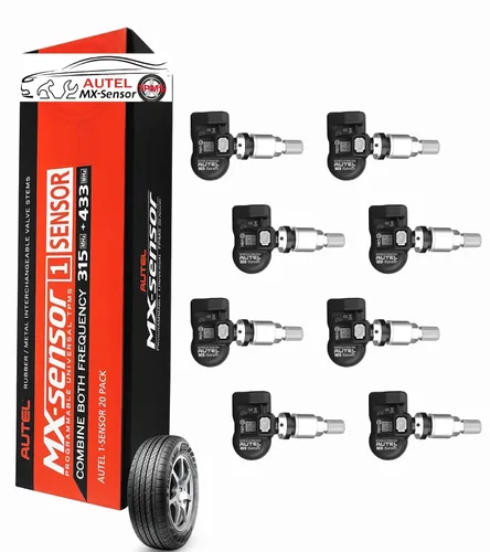 Vista 10 de Autel MaxiTPMS - Paquete de 1 sensor de metal TPMS MX 315MHz 433MHz, sensor universal de neumáticos, funciona con TS408 TS508 TS601 TS608 MK808TS