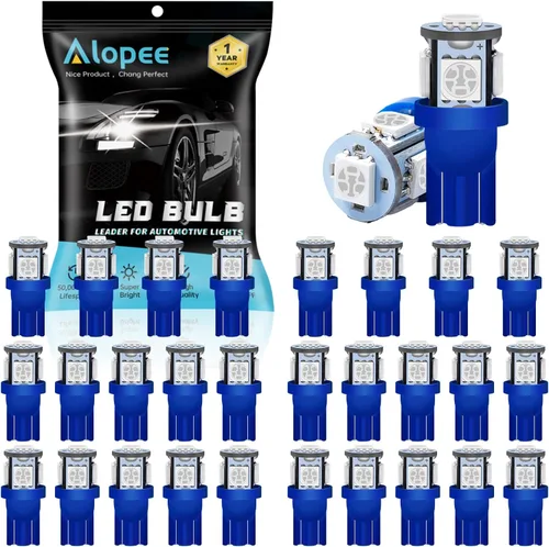 Vista 13 de Alopee Paquete de 10 bombillas LED 4114 de polaridad no polar, luz diurna blanca, T25, 4114, DC 12V, para bombilla de luz de freno trasero de señal