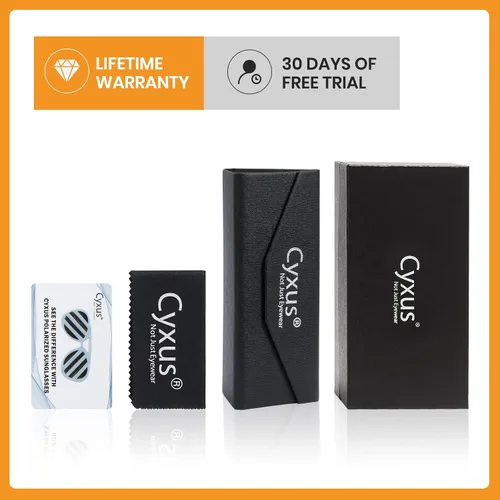 Vista 5 de Cyxus Lentes de sol polarizados para hombre, lentes de sol de aviador para hombres y mujeres, protegen los rayos UV para conducir, golf, viajar