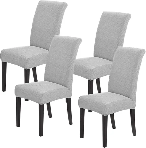 Vista 59 de Joccun - Juego de 2 fundas para sillas de comedor, fundas elásticas para sillas de comedor, fundas de asiento para sillas de comedor, funda de Negro