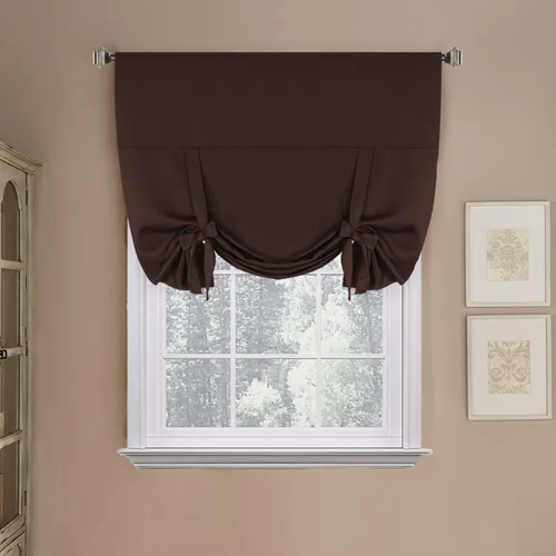 Vista 14 de H.Versailtex Estor Enrollable Borgoña para Ventana Pequeña con Aislamiento Térmico de Ahorro de Energía Panel de Cortina Corta con Bolsillo