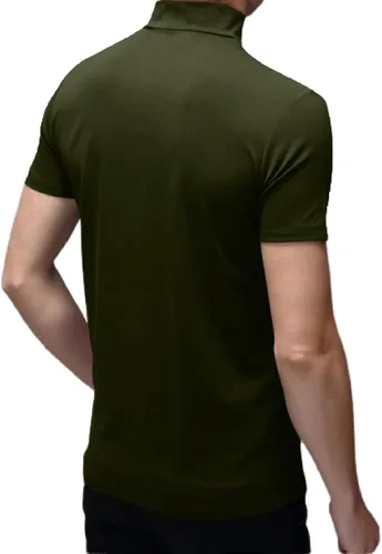 Vista 4 de Rela Bota Camisetas de moda para hombre, ropa interior térmica, media tortuga, manga corta, ajustadas, básicas