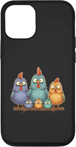Vista 28 de Chicken: My Cluck Crew, Three Big Hens + Four Tiny Chicks Case for iPhone 16
