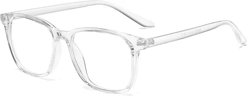Vista 52 de Onrtry Gafas sin receta para hombres y mujeres, lentes transparentes cuadradas