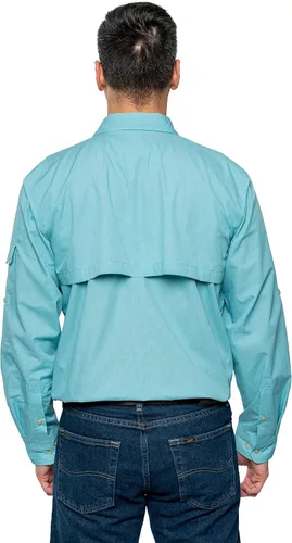Vista 4 de Insect Shield Camisa de pesca de manga larga para hombre con protección contra insectos integrada UPF 30+