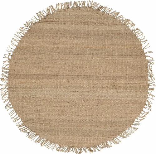 Vista 11 de Hauteloom Aphrodite JModern - Alfombra tejida a mano de yute de fibra natural, alfombra geométrica contemporánea a cuadros para sala de estar, Crema
