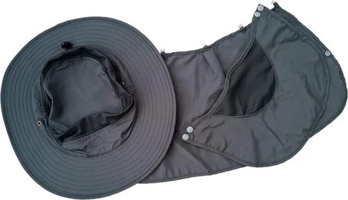 Vista 7 de Gorra de pesca Ddyoutdoor™ 07–281. Moda, verano, protección solar al aire libre, con cuello y visera de ala ancha