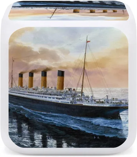 Vista 3 de Retro Titanic famoso antiguo reloj despertador histórico duradero reloj digital multifunción LED reloj para dormitorio, oficina en casa