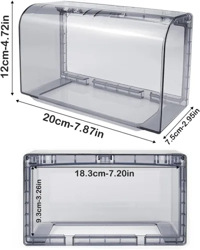 Vista 2 de Tapa abatible resistente a la intemperie, cubierta de toma de corriente eléctrica, caja de panel de placa frontal para interruptor de pared (negro)