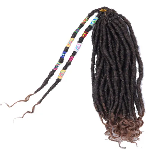 Vista 4 de Tubos de cuentas de rastas de tela, accesorios para el cabello, 24 piezas, estilo variado (varios colores)