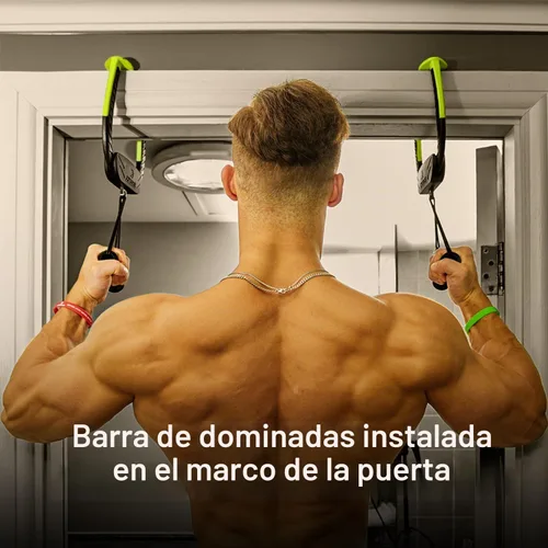 Vista 7 de Portable Pull Up Bar for Doorway, 2 Independent Handles, No-Screw Design