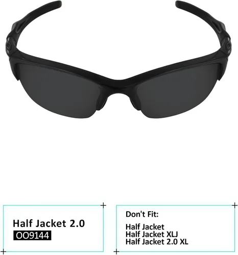 Vista 3 de Galvanic Replacement Lens for Oakley Half Jacket 2.0 OO9144 Half Jacket 2.0 Asian Fit OO9153 Sunglasses - Multiple Choices 24K