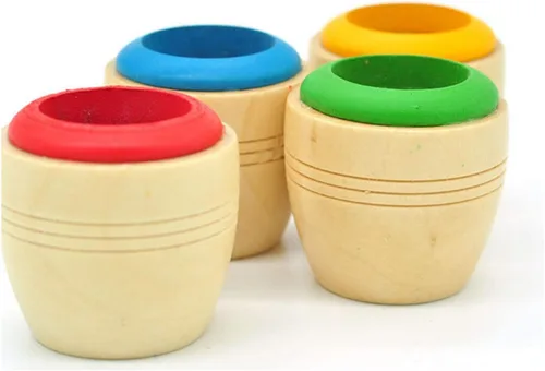 Vista 5 de 4pcs Caleidoscopios Mágicos Efecto Ojo de Abeja Caleidoscopios Juguete de Madera para Niños Regalo Festival