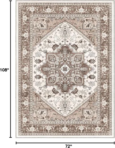 Vista 320 de OPPODREAM Alfombras suaves, pequeñas y lavables con parte trasera antideslizante, alfombra de cachemira sintética de pelo bajo, 2 x 3 pies, azul