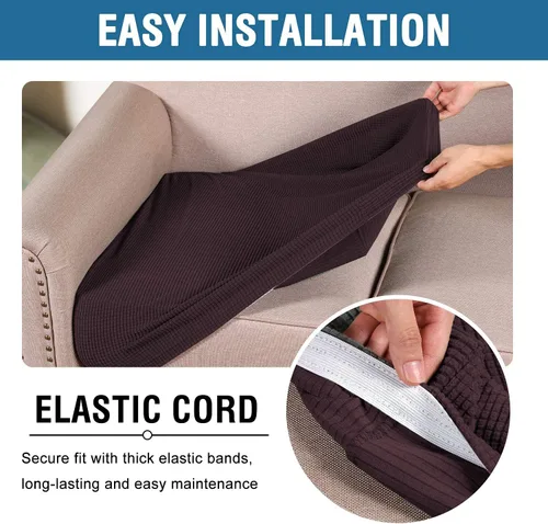 Vista 433 de H.VERSAILTEX Fundas de Cojín de Asiento Individuales Super Elásticas Fundas de Sofá Fundas de Cojín de Sofá Fundas Deslizables Juegos Tela de Sarga