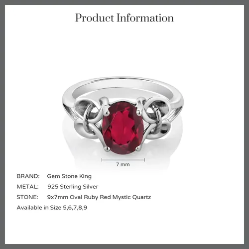 Vista 119 de Gem Stone King Anillo de compromiso ovalado con piedra natal para mujer, plata de ley 925, ovalado de 0.354 x 0.276 in, anillo de compromiso