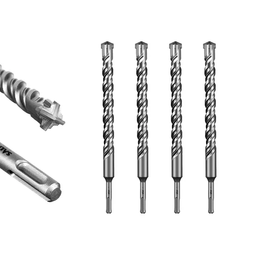 Vista 28 de SALI 10 brocas de martillo giratorio SDS Plus de 1/2 x 6 pulgadas, kit de broca para hormigón, material de carburo de doble rosca de tipo cruzado