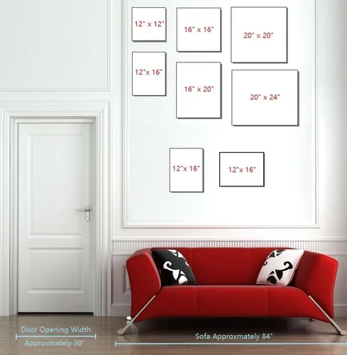Vista 6 de Niwo ART - Montañas y mar, serie de pinturas más famosas del mundo, lienzo de pared para decoración del hogar, envoltura de galería, estirado