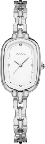 Vista 9 de Reloj de pulsera de oro vintage para mujer, pequeño reloj de cuarzo analógico ovalado con esfera de diamantes de lujo, resistente al agua. dorado