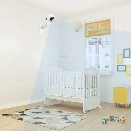 Vista 4 de AOZTSUN Soporte ajustable para monitor de bebé compatible con HelloBaby HB6550 HB65/HB66/HB248, ANMEATE SM935E, Nanit Pro Smart Baby Monitor Montaje