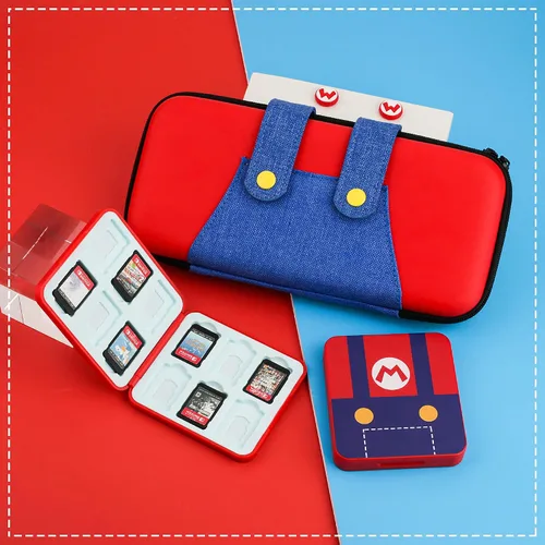 Vista 7 de FUNDIARY Funda de transporte para Nintendo Switch y Switch OLED, funda de viaje rígida y portátil para Switch y Switch OLED, paquete de accesorios
