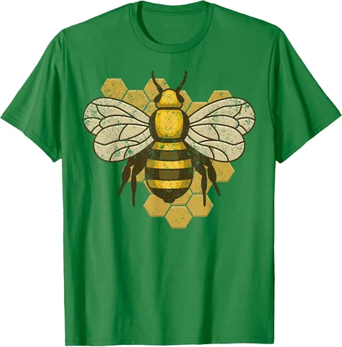 Vista 53 de Retro Beekeeper Beekeeper Honey Bumblebee Vintage Saves Bees T-Shirt Asphalt Grey
