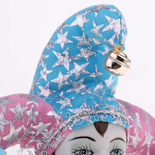 Vista 2 de DYNWAVE Muñecas de porcelana de moda, disfraz de arlequín de 8 pulgadas de altura, regalos creativos de San Valentín para novia